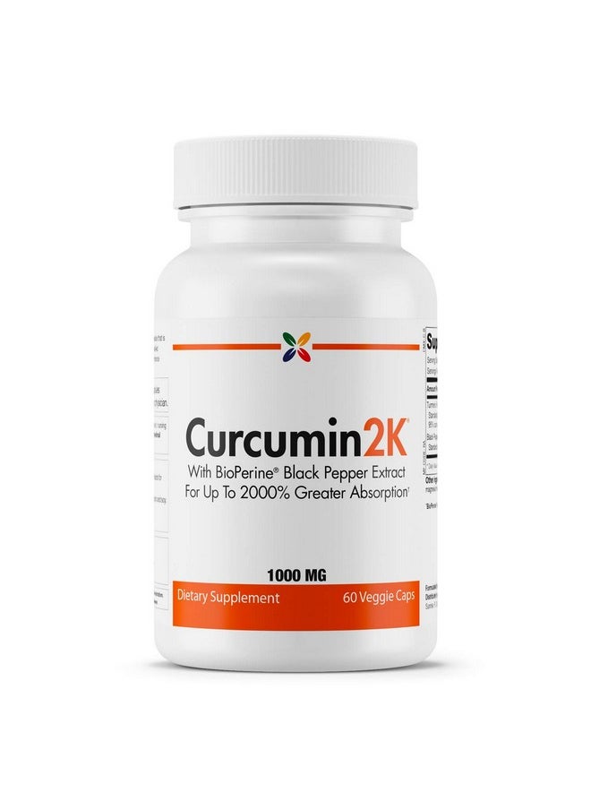 stop aging now - Stop Aging Now - Curcumin2K Formula with BioPerine Black Pepper Extract for Up to 2000% Greater Absorption - 60 Veggie Caps - Image 1