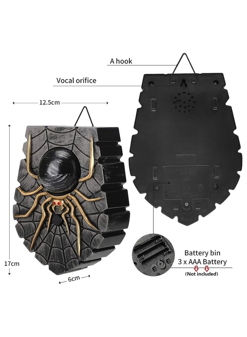 Decorative Spider Doorbell, Ghost Doorbell with Glowing/Creepy Sounds/Movable Eyeballs Halloween - Image 3