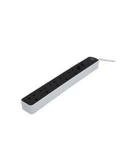 Brennenstuhl 5-Way 220V Angle Plug Extension Cord Black and White 3 m  - Image 2