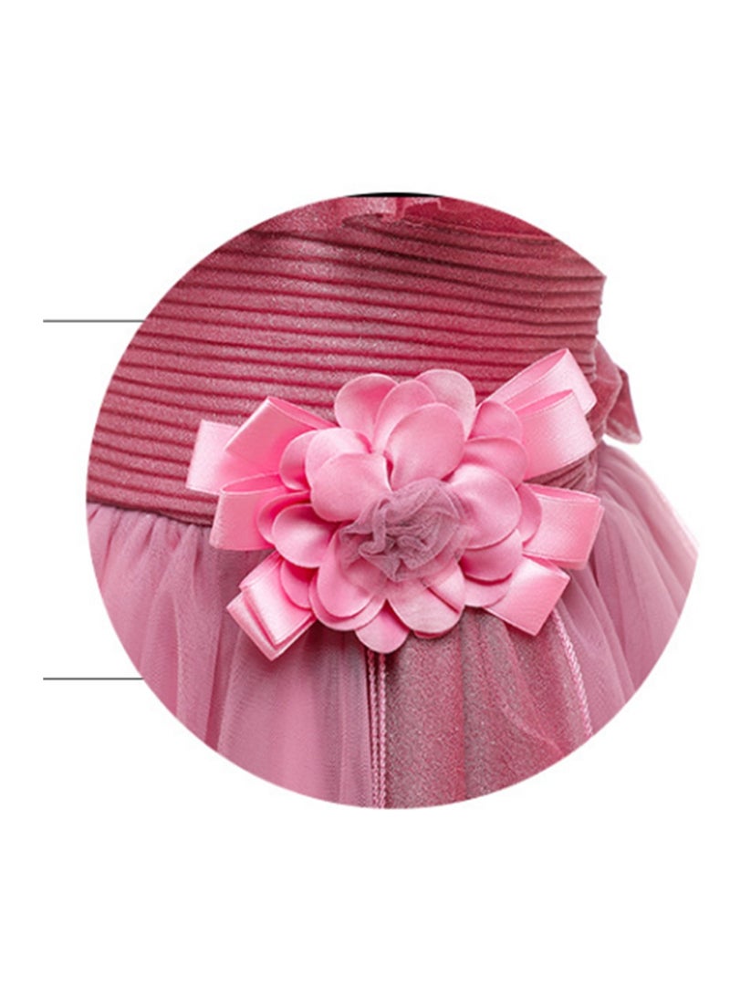 Girls princess dress tutu gauze atmospheric performance costume little girl flower girl wedding dress Costumes - Image 3