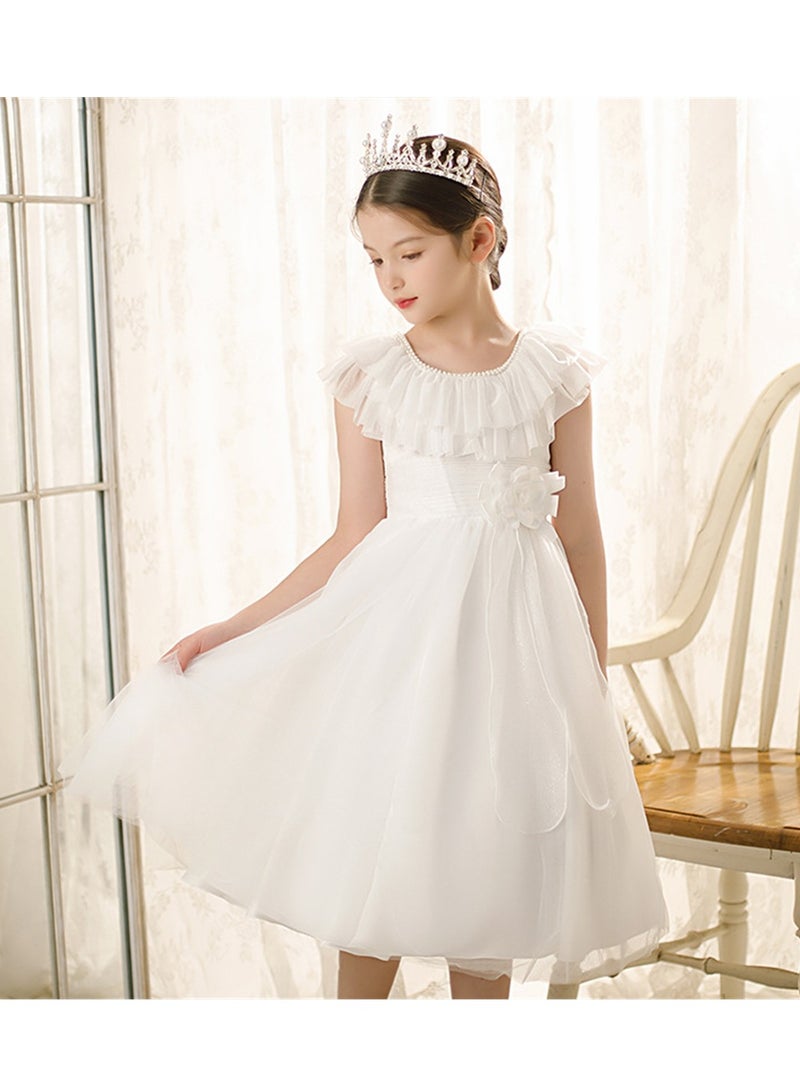 Girls princess dress tutu gauze atmospheric performance costume little girl flower girl wedding dress Costumes - Image 2
