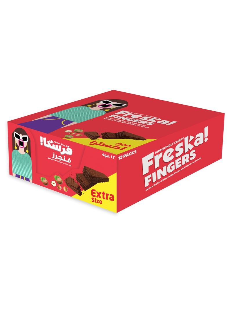 Freska Wafer Fingers Cocoa Hazelnut 12 Pcs