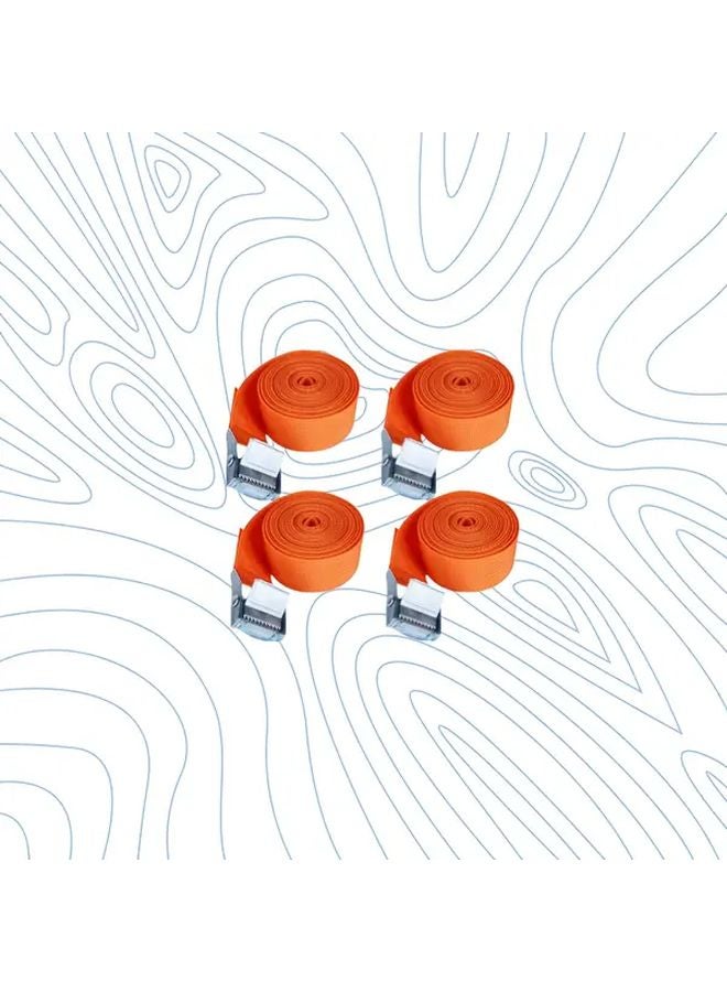 4pcs Orange 78 74 Inch Adjustable Latch Buckle Clamp for Kayak Roof Rack Motorcycle - Image 1