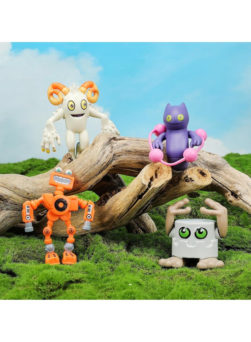 general 13PCS PVC Anime Sinnging Cartoon Monster Garage Desktop Decoration, Wubbox Noggin Toe Jammer Mini Movable Figures Toy Set, Kids Gift - Image 2