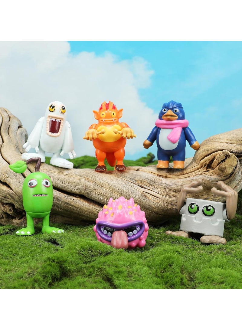 general 13PCS PVC Anime Sinnging Cartoon Monster Garage Desktop Decoration, Wubbox Noggin Toe Jammer Mini Movable Figures Toy Set, Kids Gift - Image 4