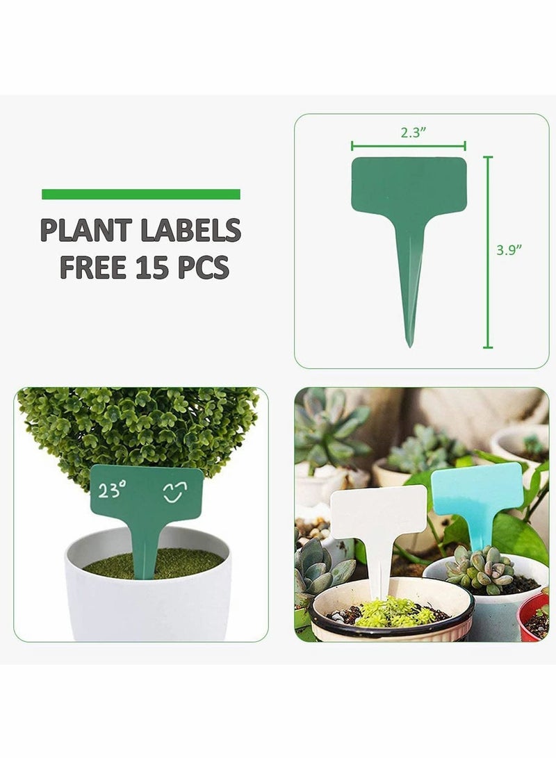 Y&D 60 Feet 1/4 Inches Self Watering Wick Cord Cotton String Rope with 10 Pcs Plant Labels for Vacation Potted DIY Automatic Device System Auto Drip Irrigation Waterer - Image 4