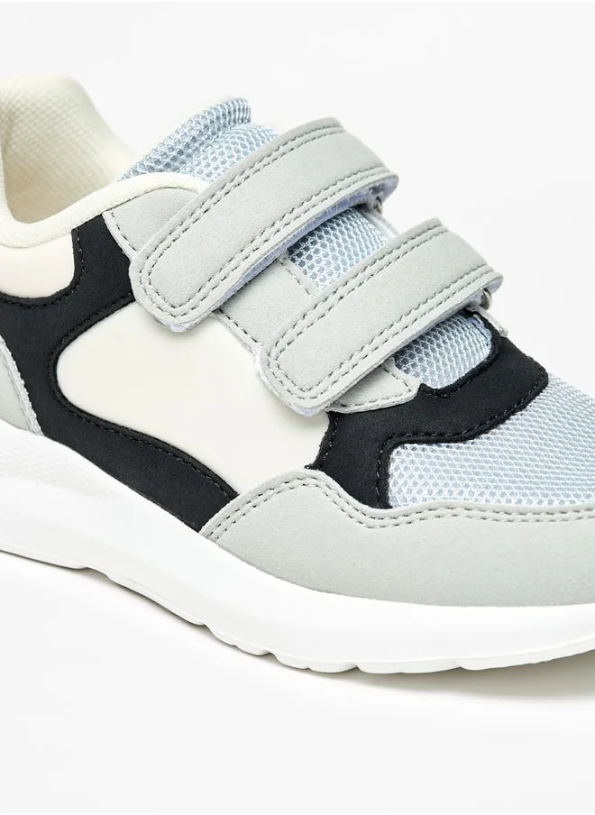 LBL by Shoexpress Boys Panelled Sneakers with Hook and Loop Closure