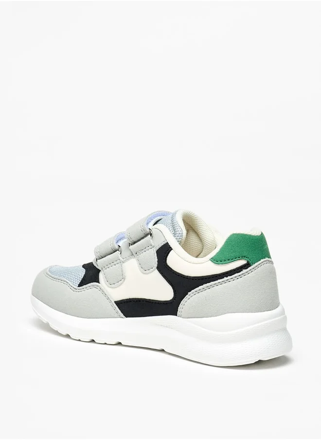 LBL by Shoexpress Boys Panelled Sneakers with Hook and Loop Closure