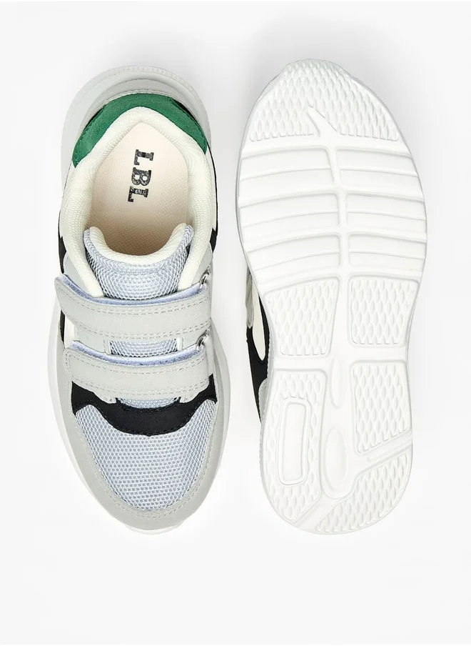 LBL by Shoexpress Boys Panelled Sneakers with Hook and Loop Closure