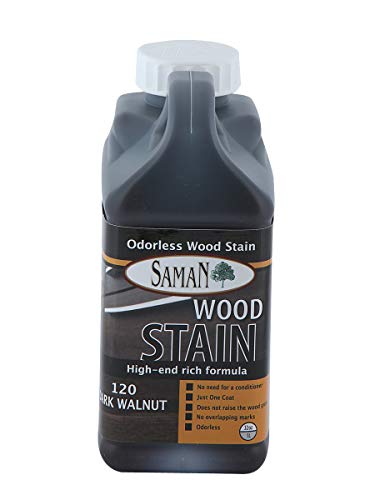 SamaN Interior Water Based Wood Stain - Natural Stain for Furniture, Moldings, Wood Paneling, Cabinets (Dark Walnut TEW-120-32, 32 oz) - Image 5