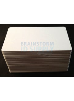 Inkjet PVC Cards (100 Pack) - Inkjet Printable PVC ID Cards with Brainstorm ID's Enhanced Ink Receptive Coating - Waterproof and Double Sided Printing - Works with Epson and Canon Inkjet Printers