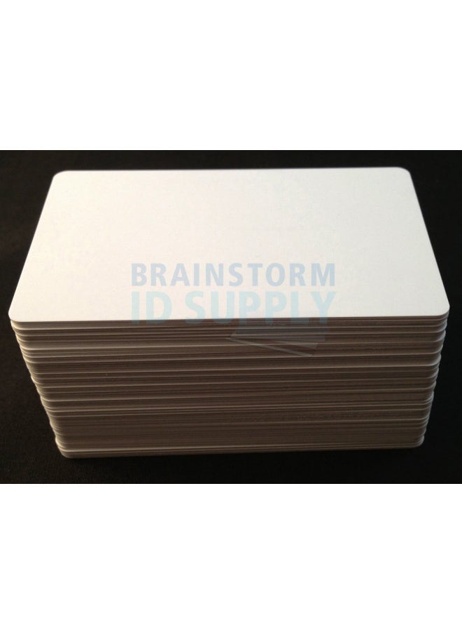 Brainstorm ID - Inkjet PVC Cards (100 Pack) - Inkjet Printable PVC ID Cards with Brainstorm ID's Enhanced Ink Receptive Coating - Waterproof and Double Sided Printing - Works with Epson and Canon Inkjet Printers - Image 1