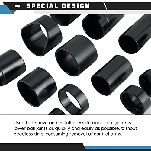 ATPEAM 14 Pcs Master Ball Joint Service Adapter Set Ball Joint Replacement and Installer Adapter Tool Compatible for GM and Dodge 2WD and 4WD Cars Trucks and SUVs - Image 4