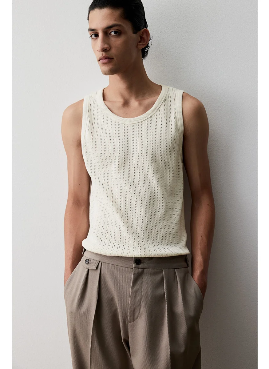 اتش اند ام Slim Fit Pointelle Jersey Vest Top