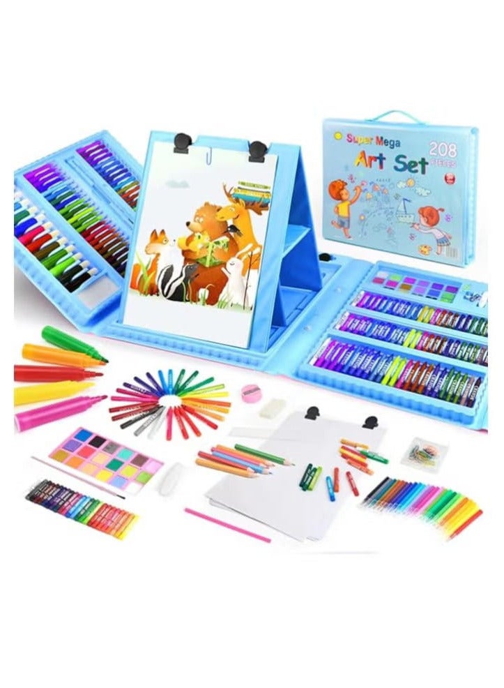 Luxury Drawing and Coloring Set of 208 Pieces for Kids Aged 6-12 by Tomi Home, Watercolor Coloring Pens for Girls and Boys - Image 3