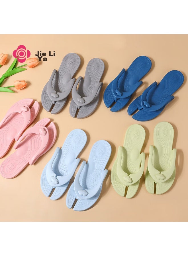 Grace Grace Foldable Travel Slippers, Portable Outdoor Swimming Flip-flops, Green, Size S  - Image 1
