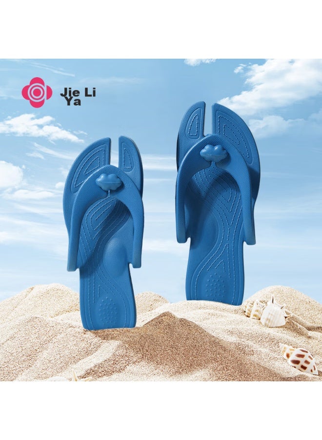 Grace Grace Foldable Travel Slippers, Portable Outdoor Swimming Flip-flops, Green, Size S  - Image 2