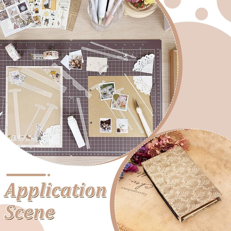 NBEADS 16 Pcs Book Cover Guide Acrylic Bookbinding Ruler Bookbinding Easy Scrapbooking Tool Book Cover Making Kit for Album Journal Planner Book Cover Making - Image 5