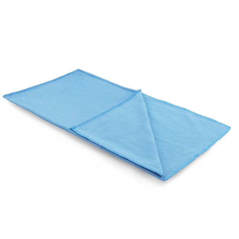 SPTA Ultra Fine Microfiber Cloths for Glass, 12 Pack Microfiber Glass Cleaning Cloth, 16 InchX16 Inch, 300GSM, Lint Free Quickly Clean Window, Glasses, Windshields, Mirrors, and Stainless Steel, Blue - Image 2