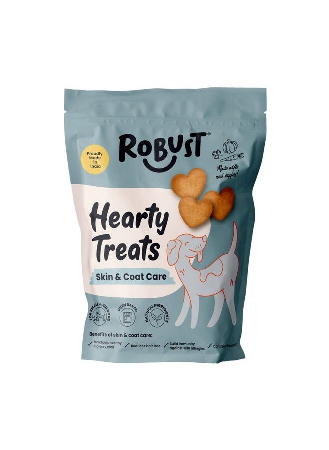 ROBUST ROBUST Hearty Pet Treats (Skin & Coat Care) for Pets with Fish Oil | Dog Treats for Training with Advanced Nutrition | Oven Baked Biscuit for All Breeds & Life Stages for Healthy and Glossy Coat  - Image 1