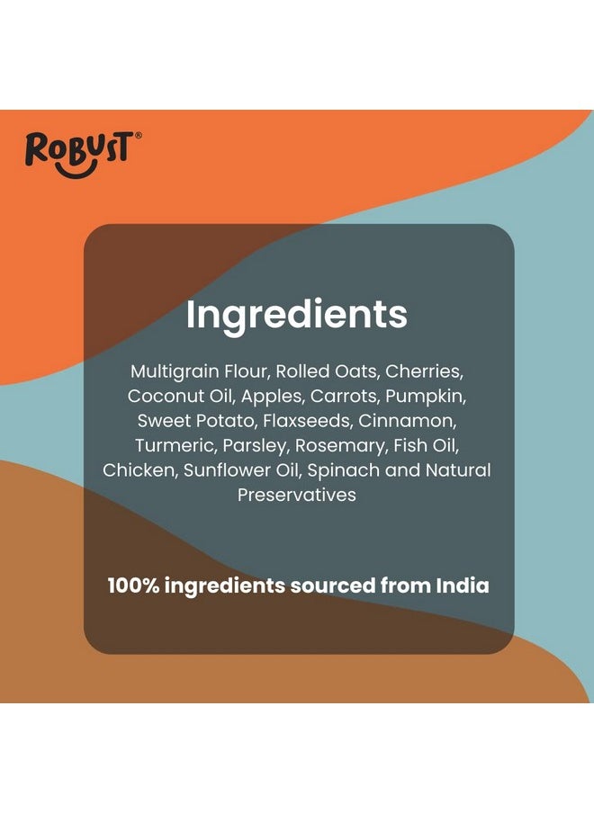 ROBUST ROBUST Hearty Pet Treats (Skin & Coat Care) for Pets with Fish Oil | Dog Treats for Training with Advanced Nutrition | Oven Baked Biscuit for All Breeds & Life Stages for Healthy and Glossy Coat  - Image 5