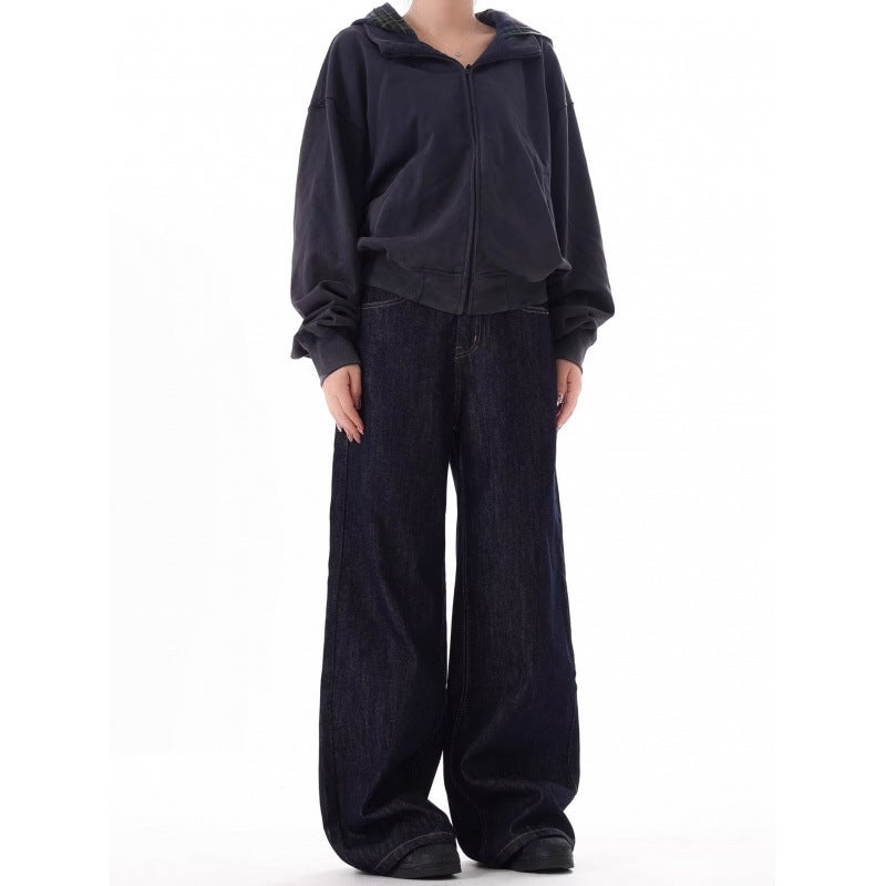 Unisex Classic Denim Jeans Loose Fit Daily Outdoor Wear - Image 1