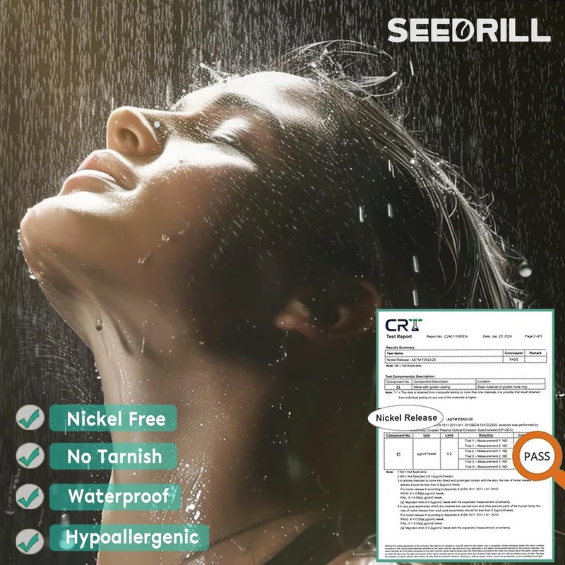 SEEDRILL 16 Pcs Hypoallergenic 18G Nose Rings Studs 316L Surgical Stainless Steel Nose Rings for Women 3mm CZ&Opal Labret Lip Nose Piercings Jewelry 18 Gauge Nose Screw Studs - Image 3