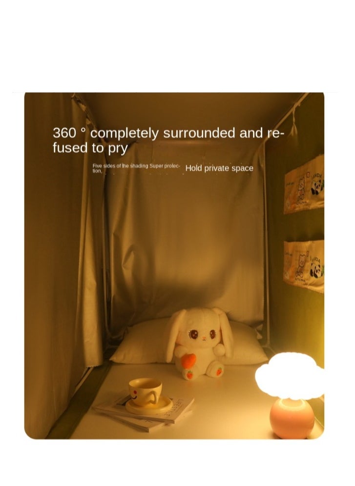 Y&D Bed Canopy Tents Curtain Blackout Curtain Single Bed Tent Curtain Student Shading Cloth Bed Canopy Mosquito Net Student Sleep Privacy Protection  - Image 2
