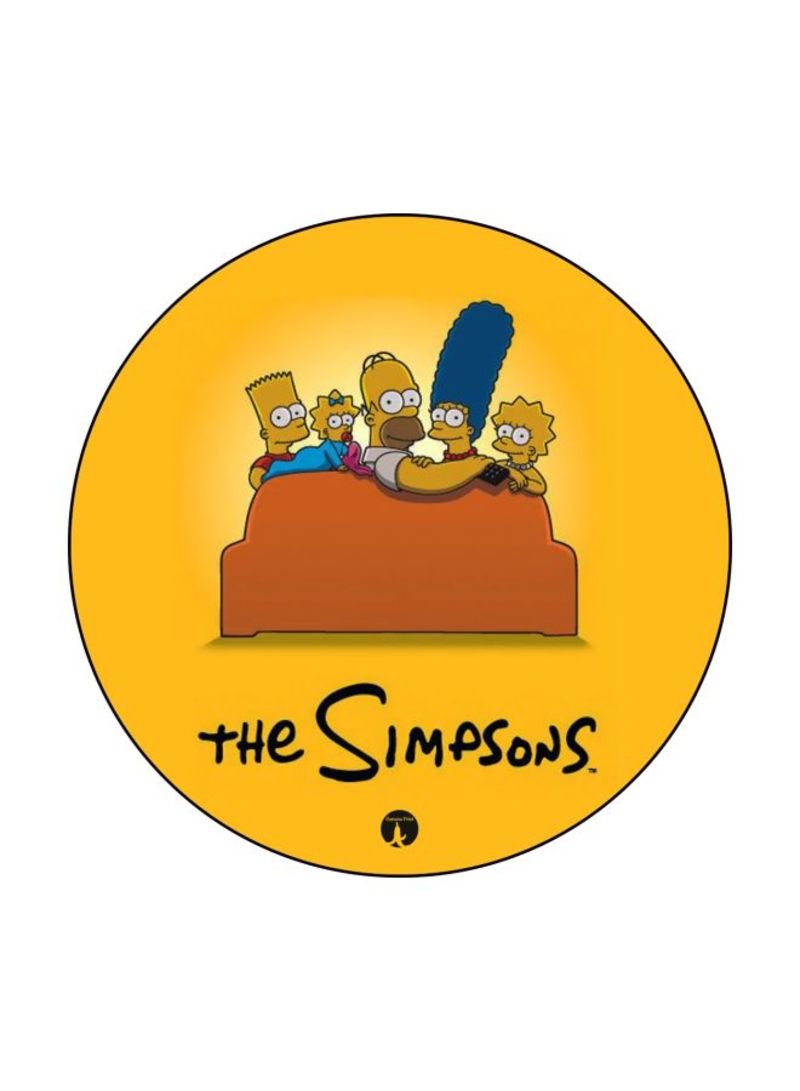 Simpsons Printed Mouse Pad Yellow/Orange/Blue