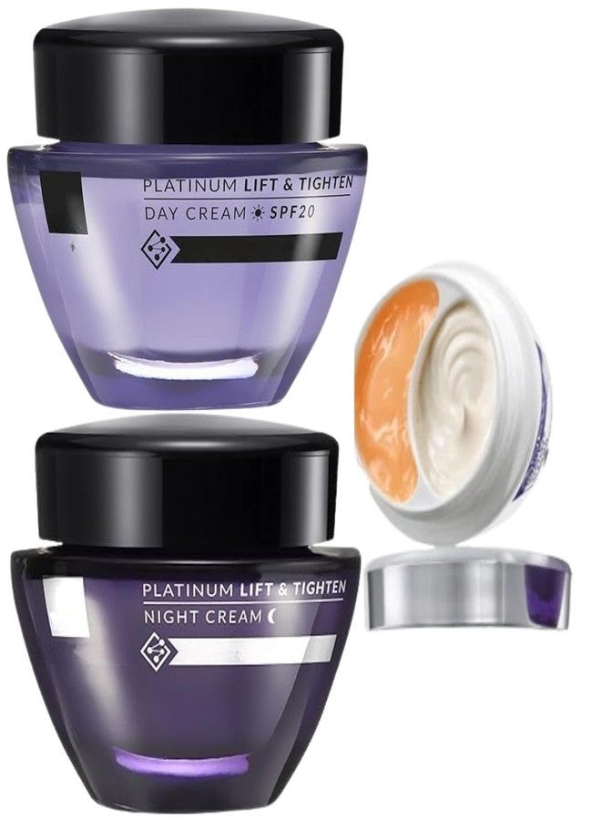 Platinum Day Cream and Night Cream- Anti Aging Anti Wrinkle Dual Eye Set of 3 - Image 2