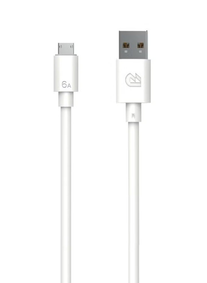 SONIC JEEM AE-Sonic Gym 120W Micro to USB Charging Cable, Contains a Smart Chip, Supports Data Transfer, Length 1.30m, White, (SJ118A) - Image 1