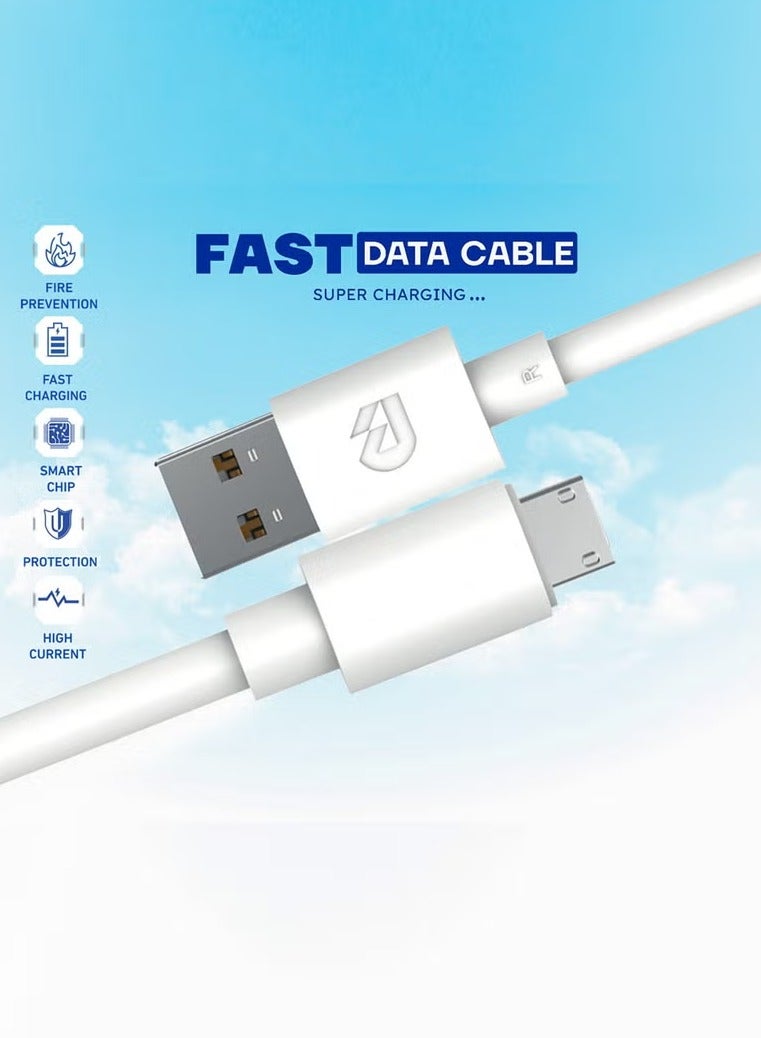 SONIC JEEM AE-Sonic Gym 120W Micro to USB Charging Cable, Contains a Smart Chip, Supports Data Transfer, Length 1.30m, White, (SJ118A) - Image 2