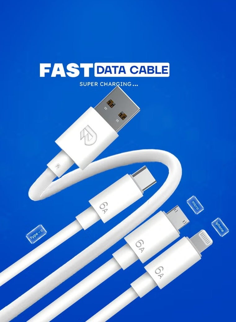 SONIC JEEM AE-Sonic Gym 120W Micro to USB Charging Cable, Contains a Smart Chip, Supports Data Transfer, Length 1.30m, White, (SJ118A) - Image 3