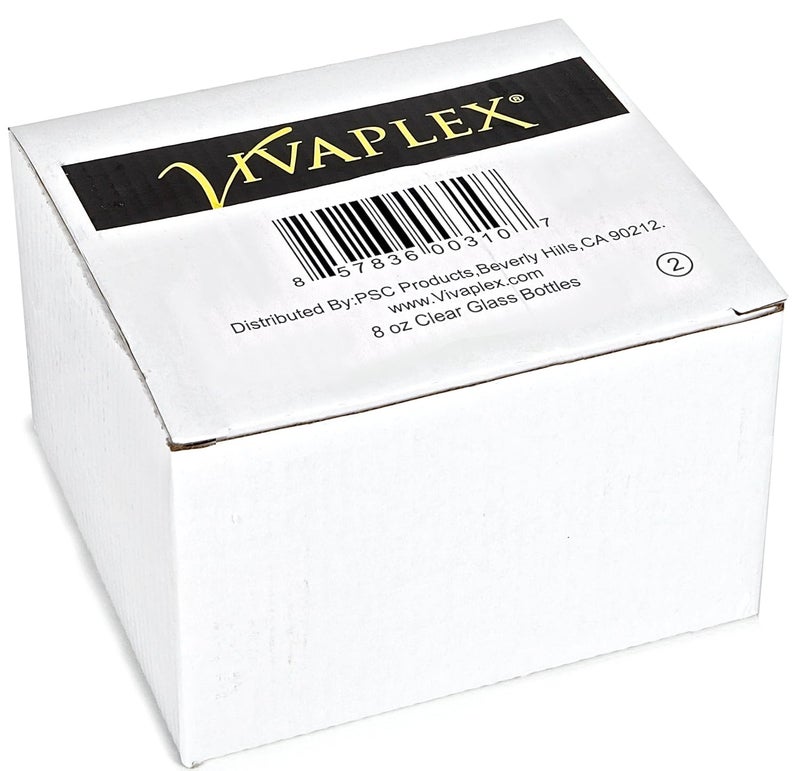 Vivaplex 2 Large 8 oz Empty Clear Glass Spray Bottles with Black Trigger Sprayers - Image 2