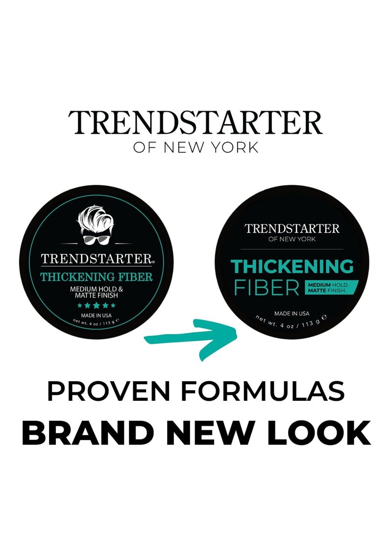 TRENDstarter - TRENDSTARTER - THICKENING FIBER (4oz) - Medium Hold - Matte Finish - Premium Hair Thickening Clay Pomade - Water-Based - All-Day Hold Styling Product - Image 1