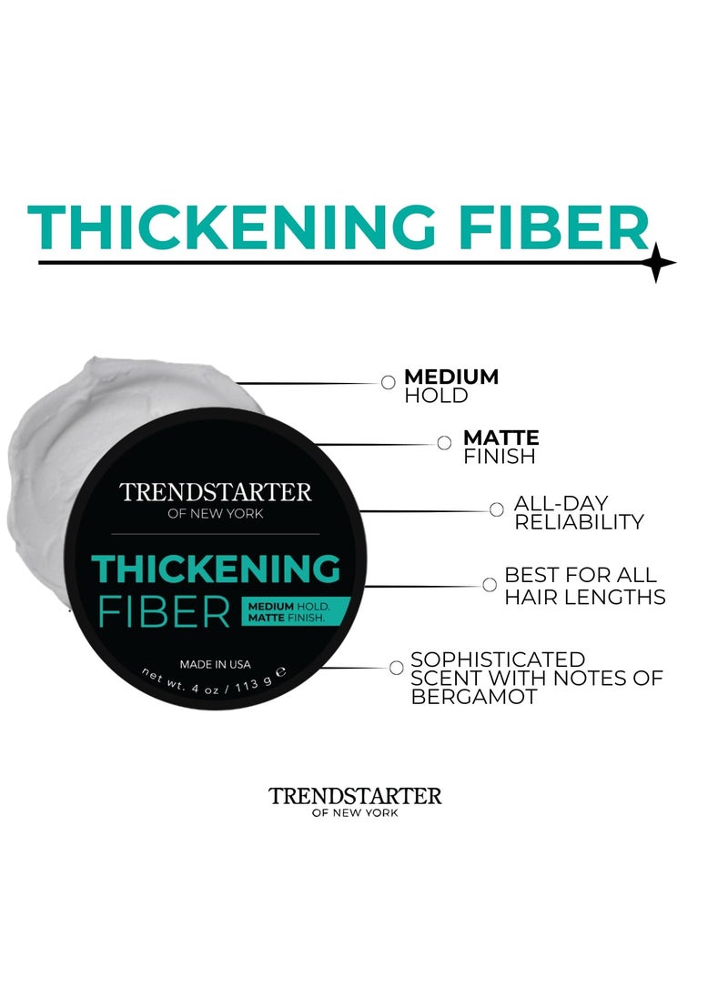 TRENDstarter - TRENDSTARTER - THICKENING FIBER (4oz) - Medium Hold - Matte Finish - Premium Hair Thickening Clay Pomade - Water-Based - All-Day Hold Styling Product - Image 1