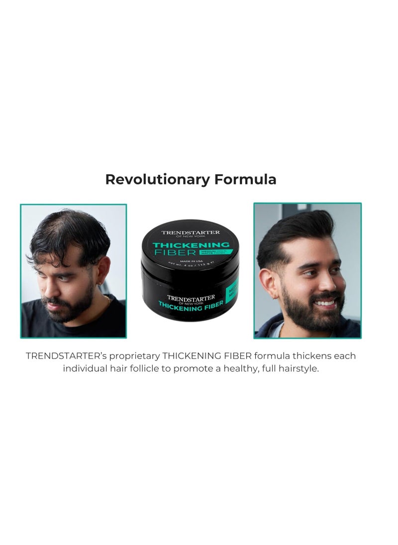 TRENDstarter - TRENDSTARTER - THICKENING FIBER (4oz) - Medium Hold - Matte Finish - Premium Hair Thickening Clay Pomade - Water-Based - All-Day Hold Styling Product - Image 1