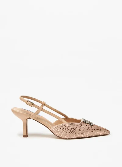 ايل Women's Logo Detail D'Orsay with Buckle Closure and Stiletto Heels