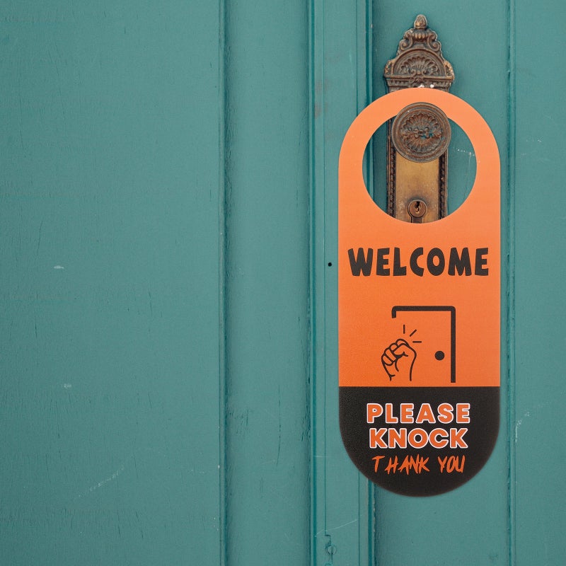 Door Hanger Sign Office Door Knob Hanger Sign Please Knock Door Sign Sign - Image 5