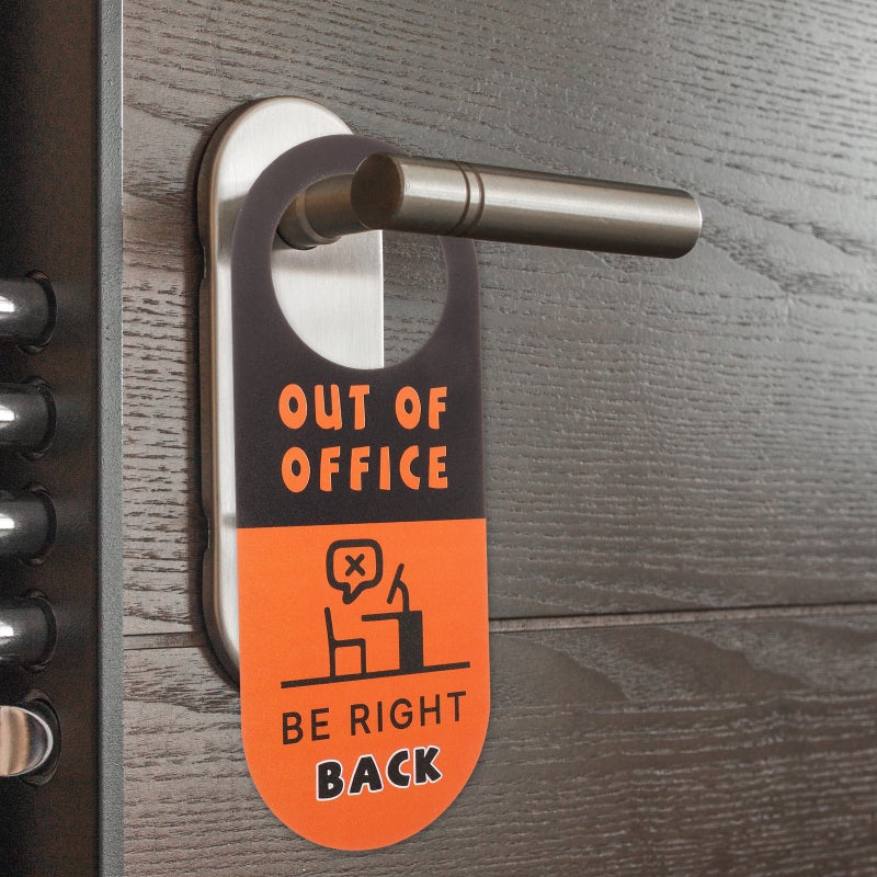 Door Hanger Sign Office Door Knob Hanger Sign Please Knock Door Sign Sign - Image 4