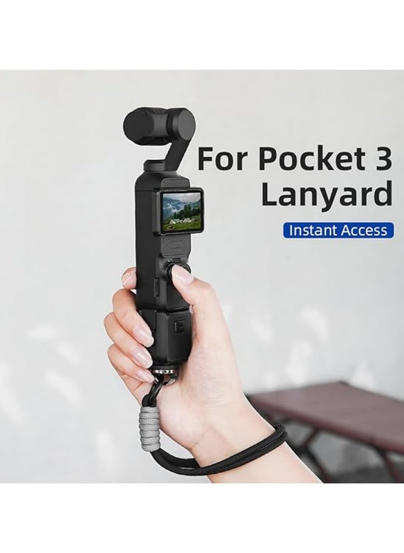 Generic Camera Wrist Strap Lanyard with Screw for DJI Osmo Pocket 3 for Insta 360 X3/X4/X2 Universal Hand Strap for DSLR Cameras Action Cameras Selfie Sticks (Black)  - Image 3