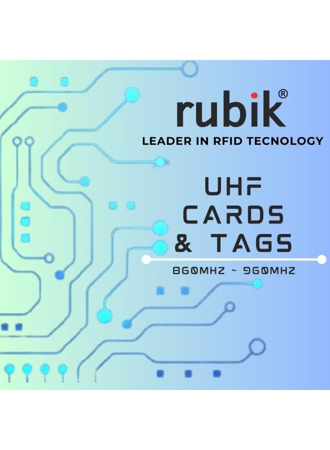 Rubik Wide UHF RFID Cards 9662-U8/U9 860Mhz-960Mhz Long Range High Frequency EPCglobal Class 1 Gen 2 ISO18000-6C Protocol (5 Cards) - Image 4