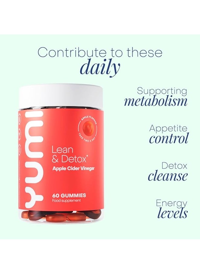 Yumi Nutrition Apple Cider Vinegar Gummies With The Mother X 60-1000Mg Apple Flavour  - Image 2