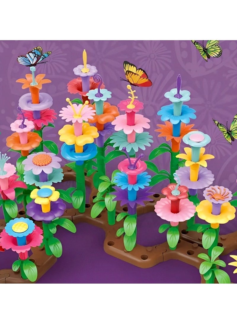 مجموعة زهور بلاستيكية تركيبية ملونة، ألعاب مونتيسوري لتعزيز التفكير التنموي وتنمية المهارات الحركية والحسية للأطفال الصغار، أدوات دعم التدريب للمعلمين والآباء، هدية مميزة (مجموعة من 38 قطعة) - Image 4