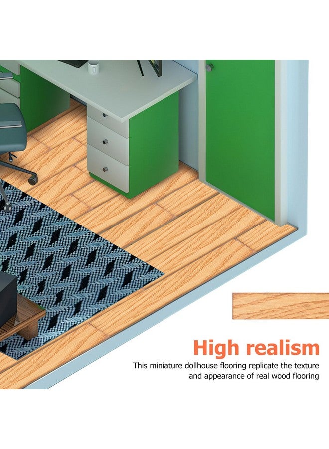 توي اند اونا أرضيات بيوت الدمى المصغرة من توياندونا، 40 قطعة، ألواح أرضية لبيوت الدمى الصغيرة ذاتية اللصق، أرضيات خشبية لبيوت الدمى قابلة للتقشير واللصق لإكسسوارات بيوت الدمى - Image 4