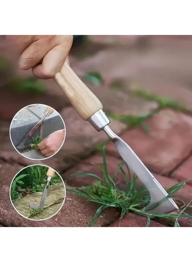 Stainless Steel Weeding Rake Manual Weed Puller Tool For Garden Lawn And Yard - Image 1