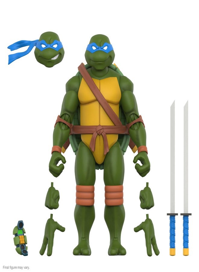 Super7 ULTIMATES! Teenage Mutant Ninja Turtles Leonardo - 7" TMNT Action Figure with Accessories Classic Cartoon Collectibles and Retro Toys - Image 1