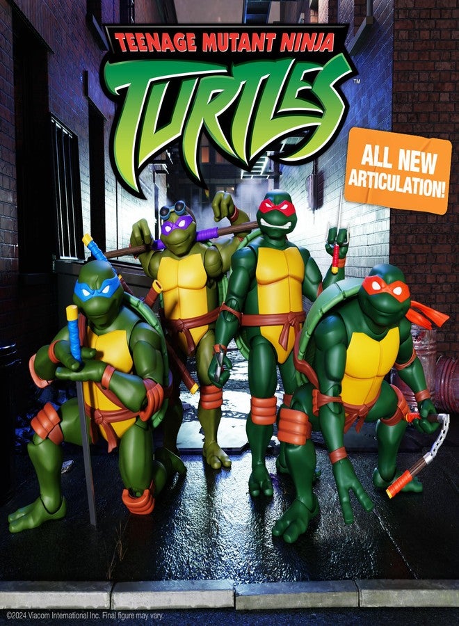 Super7 ULTIMATES! Teenage Mutant Ninja Turtles Leonardo - 7" TMNT Action Figure with Accessories Classic Cartoon Collectibles and Retro Toys - Image 4