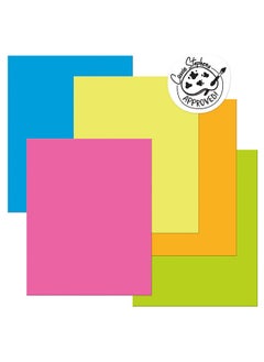 UCREATE Premium Coated Poster Board, 5 Assorted Neon Colors, 22" X 28", 25 Sheets  - Image 1