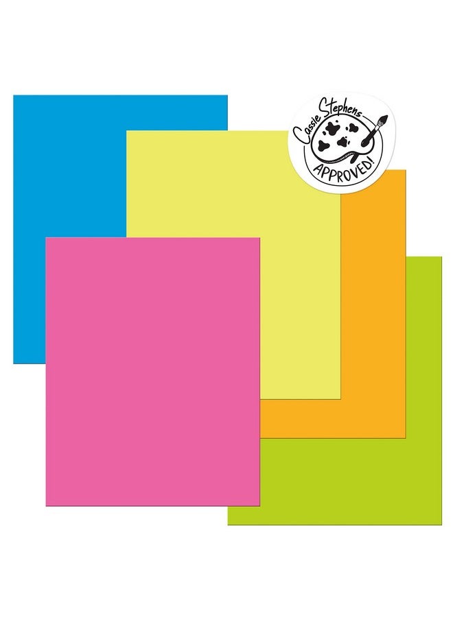 UCREATE Premium Coated Poster Board, 5 Assorted Neon Colors, 22" X 28", 25 Sheets  - Image 1